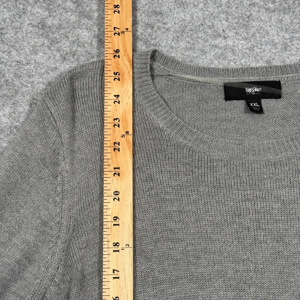Mossimo Sweater Womens XXL Gray EUC Cashmere Blend Bell Sleeve Tie Cuff Knit - Picture 6 of 11